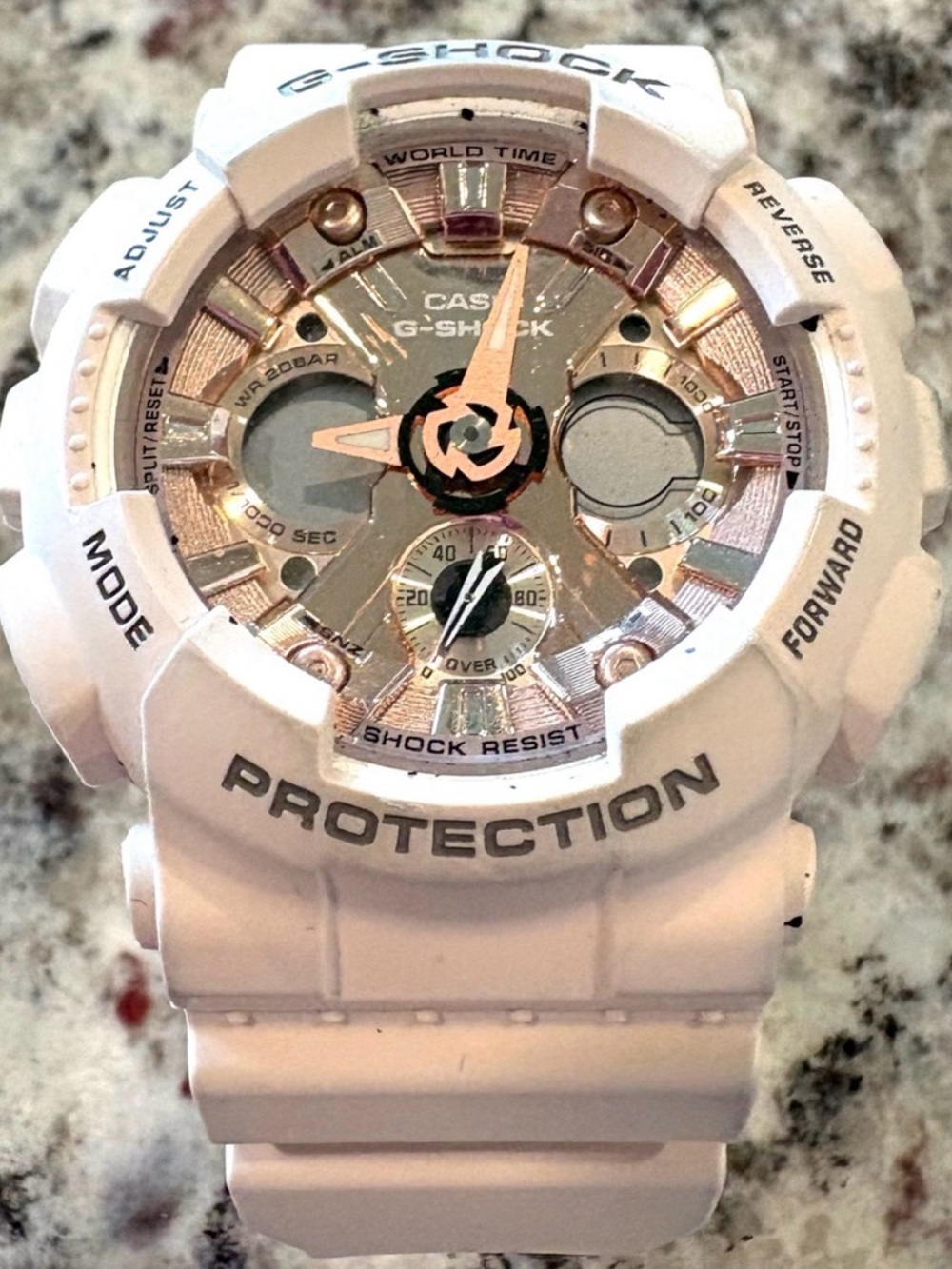 Casio G-Shock White and Rose Gold Women's Sport Watch